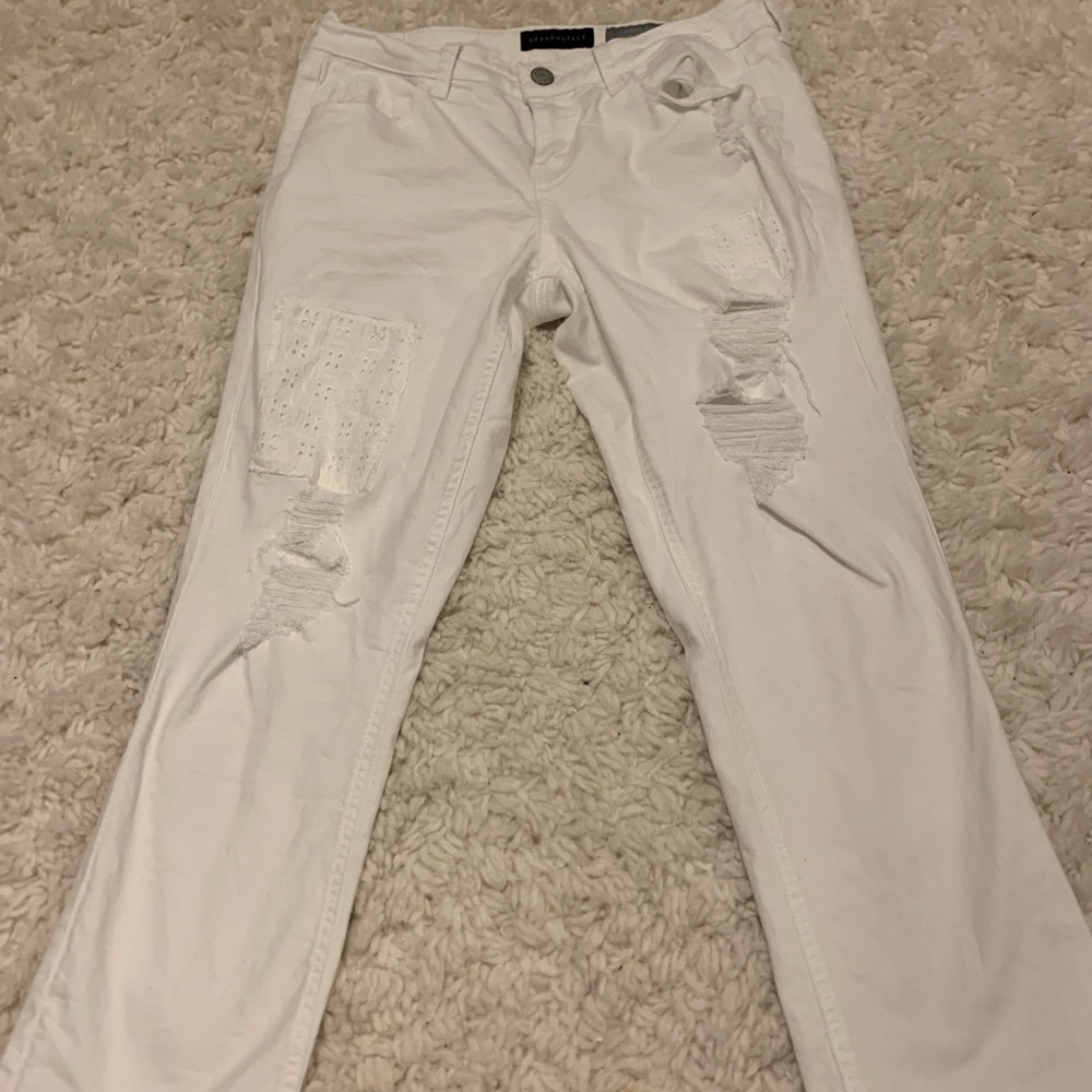 white jeans